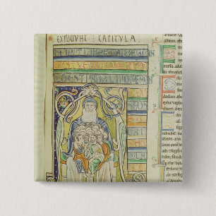 Historiale letter "A", waarin generaties worden af Vierkante Button 5,1 Cm