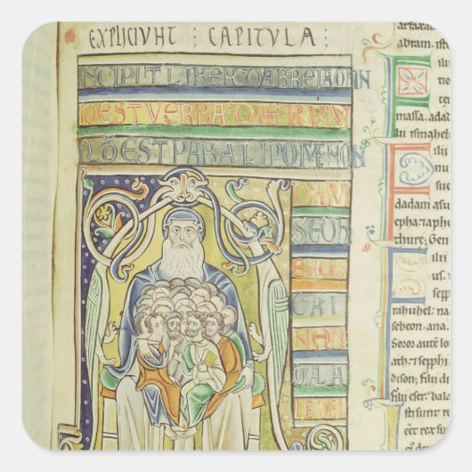 Historiale letter "A", waarin generaties worden af Vierkante Sticker (Voorkant)