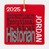 Historian Extraordinaire CUSTOM Keramisch Ornament (Achterkant)