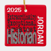 Historian Extraordinaire CUSTOM Keramisch Ornament (Voorkant)