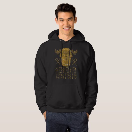 Historian Hieroglyphics Pharaoh Tut Ankh Ancient Hoodie (Voorkant volledig)
