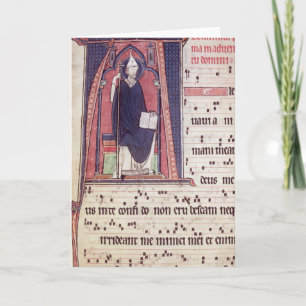 Historiated aanvankelijk 'a' notitiekaartje