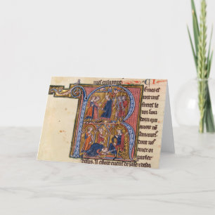 Historiated aanvankelijk "R die" de Sultan Notitiekaartje