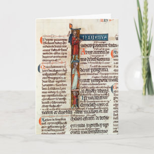 Historiated aanvankelijke "I die" Ruth Notitiekaartje