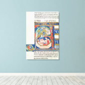 Historiated initiaal "A" die Daniel afschilderen Canvas Afdruk (Insitu (Houten vloer))