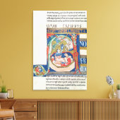 Historiated initiaal "A" die Daniel afschilderen Canvas Afdruk (Insitu (Woonkamer))