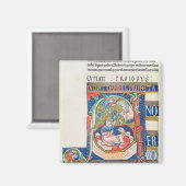Historiated initiaal "A" die Daniel afschilderen Magneet (Voorkant / Achterkant)