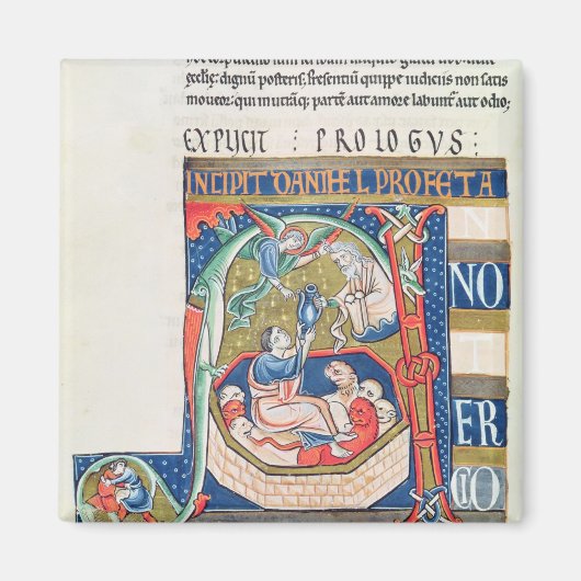 Historiated initiaal "A" die Daniel afschilderen Magneet (Voorkant)