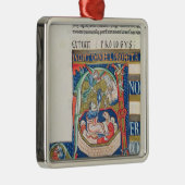 Historiated initiaal "A" die Daniel afschilderen Metalen Ornament (Rechts)