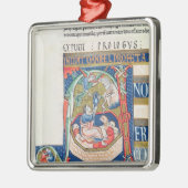 Historiated initiaal "A" die Daniel afschilderen Metalen Ornament (Links)