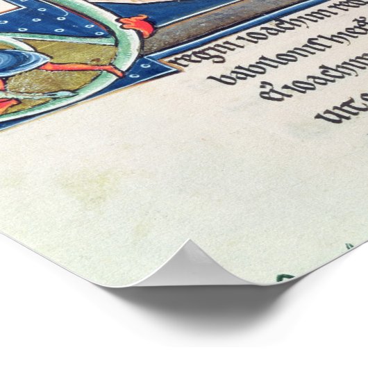 Historiated initiaal "A" die Daniel afschilderen Poster (Hoek)