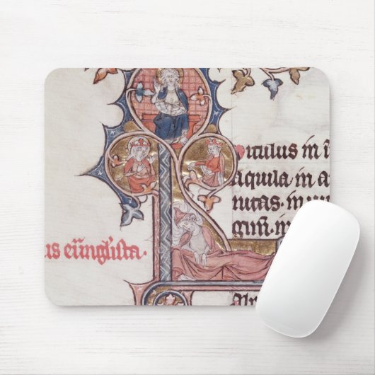 Historiated initiaal 'L' die structuur van Muismat (Met muis)