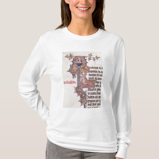 Historiated initiaal 'L' die structuur van T-shirt (Voorkant)