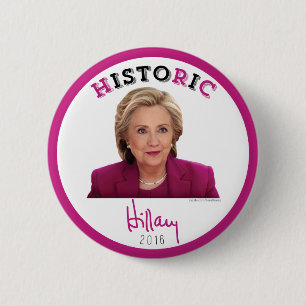 HistoRiC - 2016 Hillary Clinton voor President Ronde Button 5,7 Cm