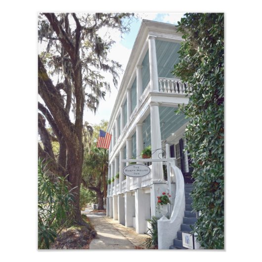 Historic Beaufort, South Carolina, Inn 11x14 Foto Afdruk (Voorkant)