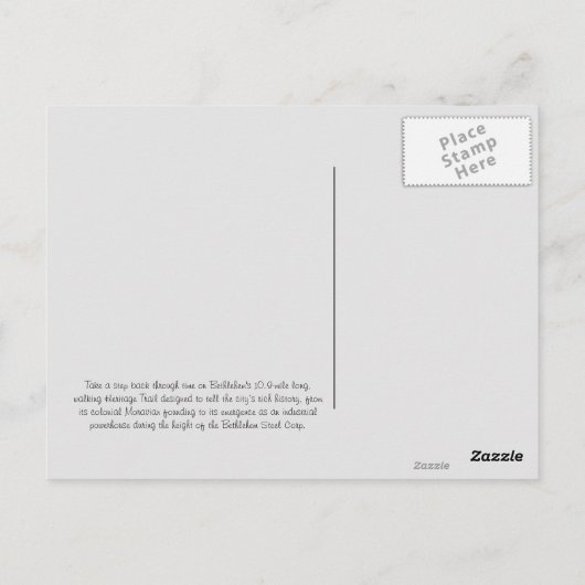 Historic Bethlehem 21 Briefkaart (Achterkant)