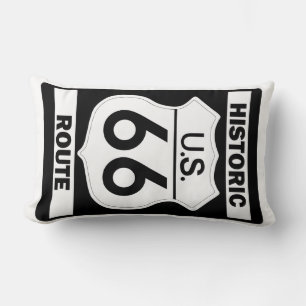 Historic Black Route 66 American Mojo Pillow Kussen