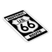 Historic Black Route 66 Premium Magnet Magneet (Rechterzijde)