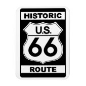Historic Black Route 66 Premium Magnet Magneet (Verticaal)