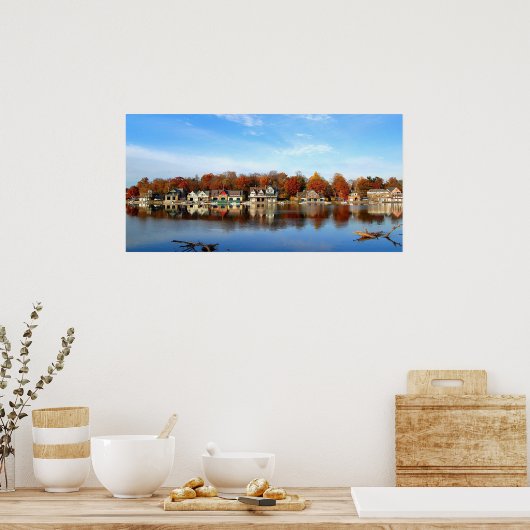 Historic Boat House Row, Philadelphia, PA Poster (Keuken)