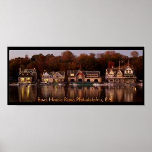 Historic Boat House Row van Philadelphia Poster