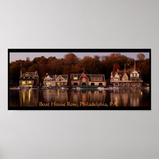 Historic Boat House Row van Philadelphia Poster (Voorkant)