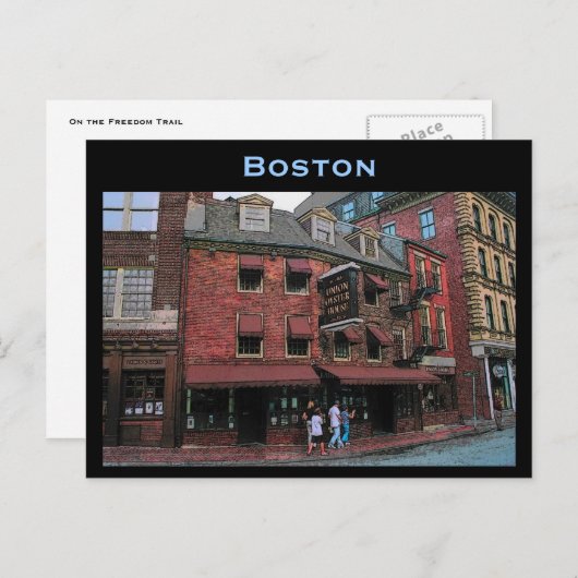 Historic Boston Briefkaart (Voorkant / Achterkant)