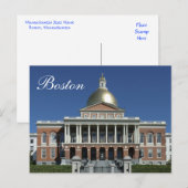Historic Boston Massachusetts State House Briefkaa Briefkaart (Voorkant / Achterkant)