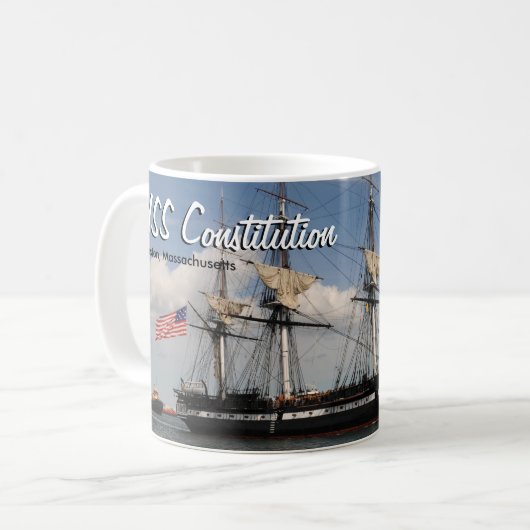 Historic Boston USS Constitution Coffee Mug Cup Koffiemok (Voorkant links)