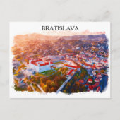 Historic Bratislava Slovakia - Watercolor Skyline Briefkaart (Voorkant)