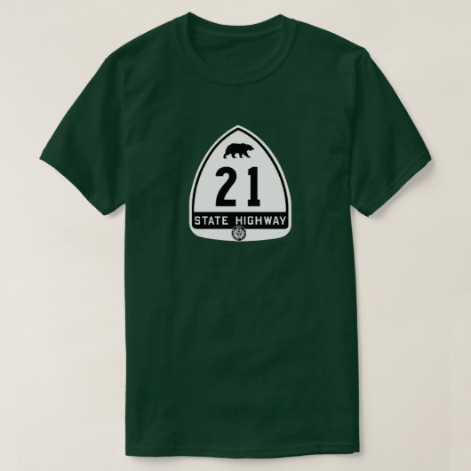 Historic California Highway 21 T-shirt (Design voorkant)