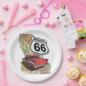 Historic California Route 66 Papieren Bordje (Feest)