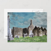 Historic Clonmacaai Celtic Cemetery Scene Briefkaart (Voorkant / Achterkant)