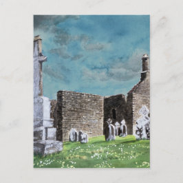 Historic Clonmacaai Celtic Cemetery Scene Briefkaart