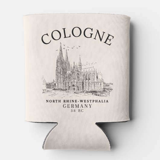 Historic Cologne Cathedral Germany Scenery Blikjeskoeler (Achterkant)