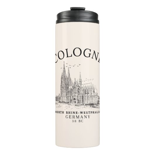 Historic Cologne Cathedral Germany Scenery Thermosbeker (Voorkant)