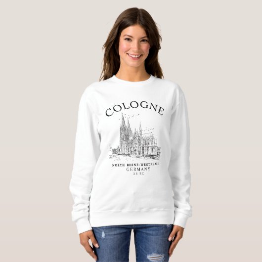 Historic Cologne Cathedral Germany Scenery Trui (Voorkant volledig)