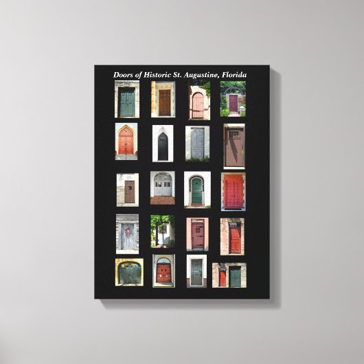 Historic Doors of St. Augustine, Florida Canvas Afdruk (Voorkant)