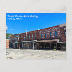 Historic Downtown Fairbury Illinois Briefkaart