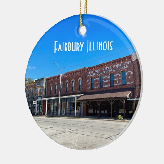 Historic Downtown Fairbury Illinois Keramisch Ornament (Links)