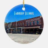 Historic Downtown Fairbury Illinois Keramisch Ornament (Achterkant)