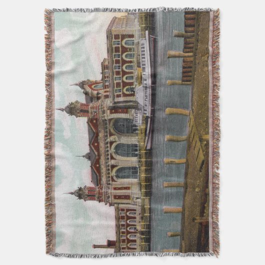 Historic Ellis Island Throw Blanket Deken (Voorkant Verticaal)