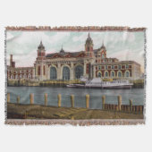 Historic Ellis Island Throw Blanket Deken (Voorkant)