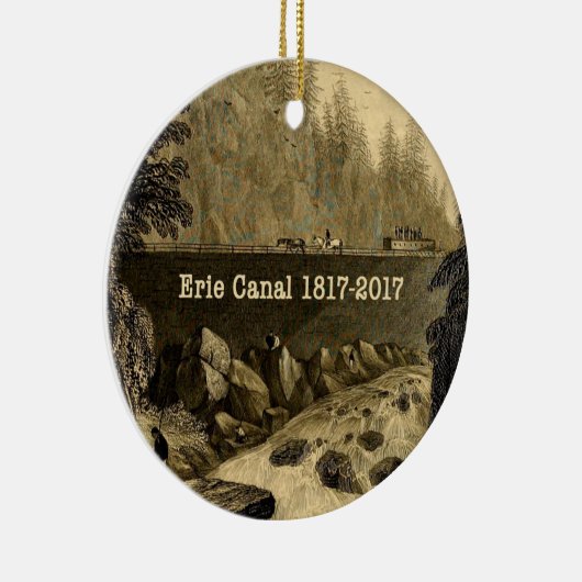 Historic Erie Canal Bicentennial Years Keramisch Ornament (Rechts)
