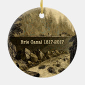 Historic Erie Canal Bicentennial Years Keramisch Ornament (Achterkant)