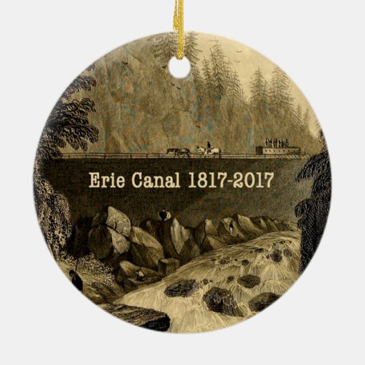 Historic Erie Canal Bicentennial Years Keramisch Ornament (Achterkant)