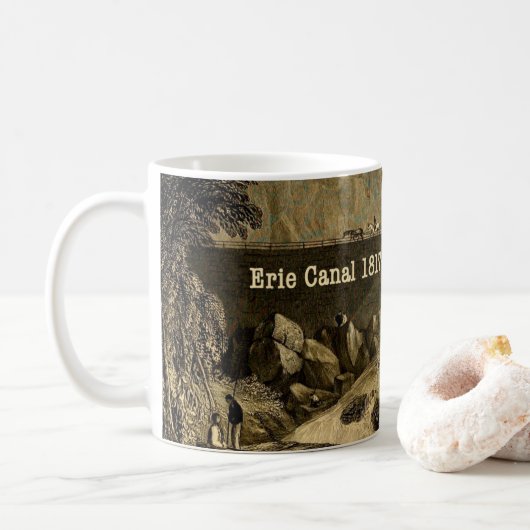 Historic Erie Canal Bicentennial Years Koffiemok (Met donut)
