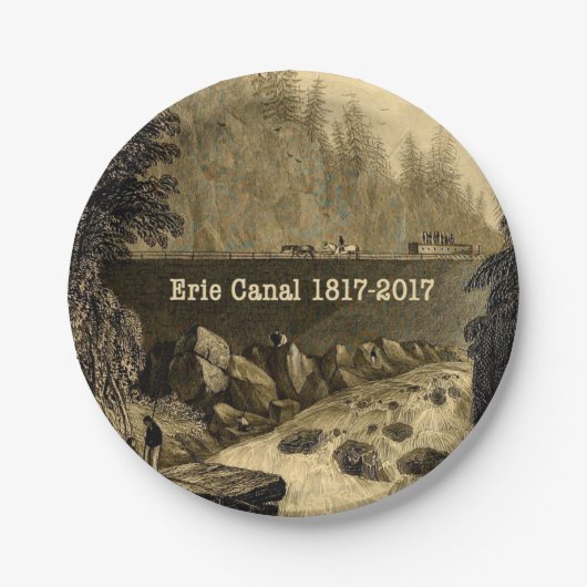 Historic Erie Canal Bicentennial Years Papieren Bordje (Voorkant)