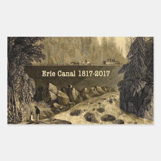 Historic Erie Canal Bicentennial Years Rechthoekige Sticker (Voorkant)