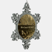Historic Erie Canal Bicentennial Years Tin Sneeuwvlok Ornament (Links)